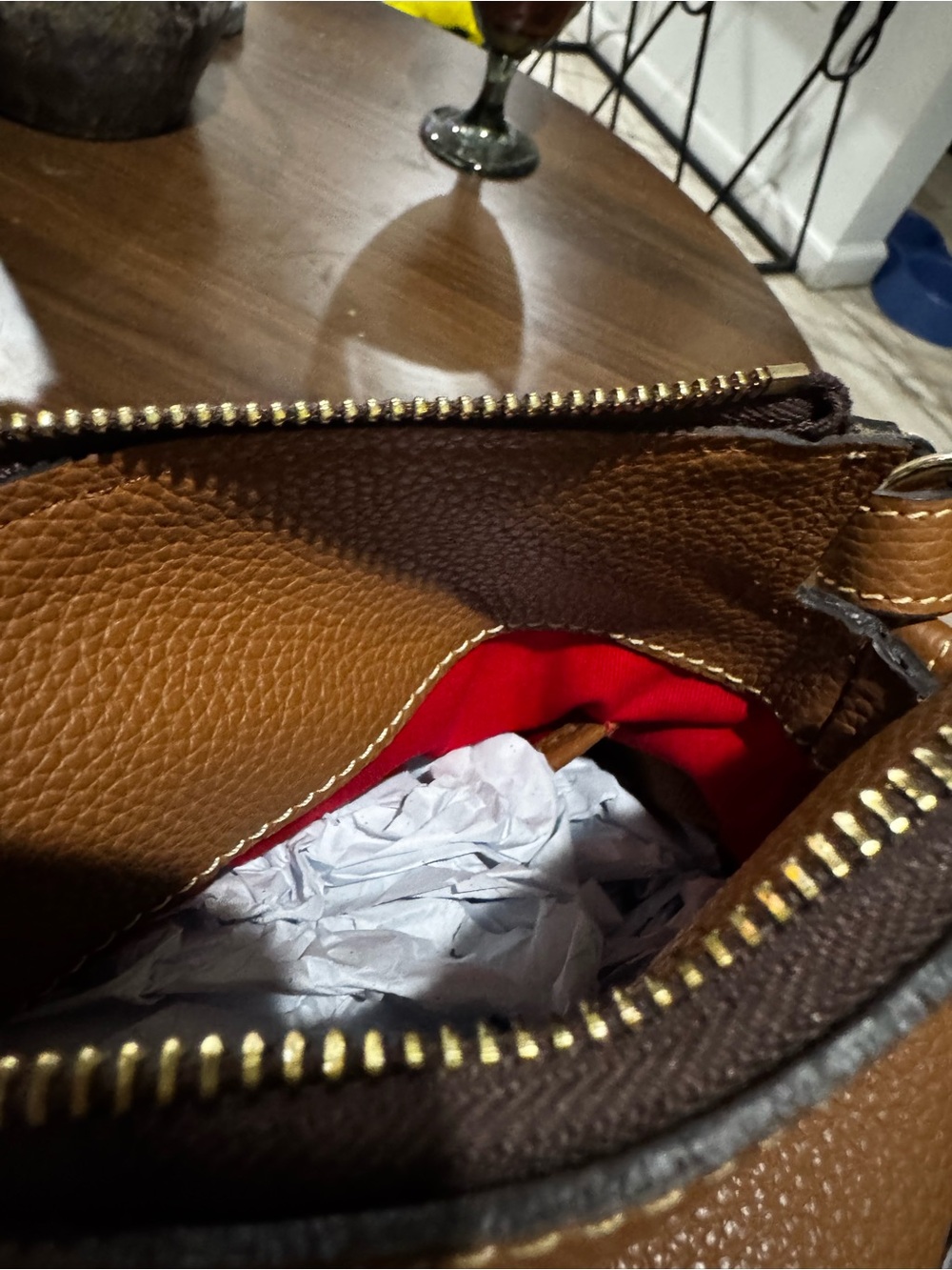 Dooney & Bourke Brown Pebbled Leather Shoulder Bag - Picture 3 of 5